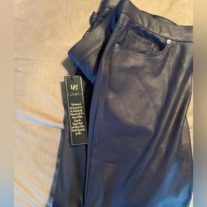 DG2 PL straight leg suede pant. Midnight blue.